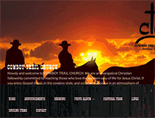 Tablet Screenshot of cowboytrailchurch.com